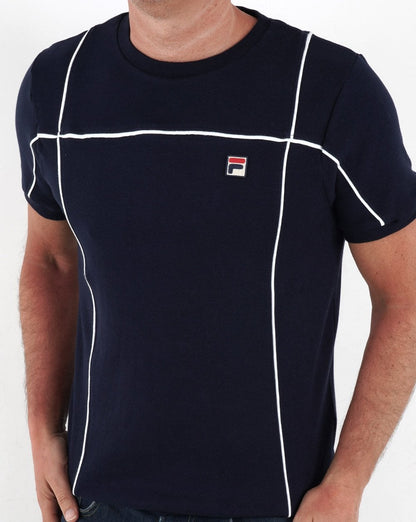 Fila Vintage Terrinda T-Shirt Marineblau/Weiß