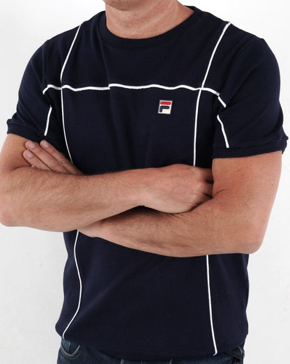Fila Vintage Terrinda T-Shirt Marineblau/Weiß