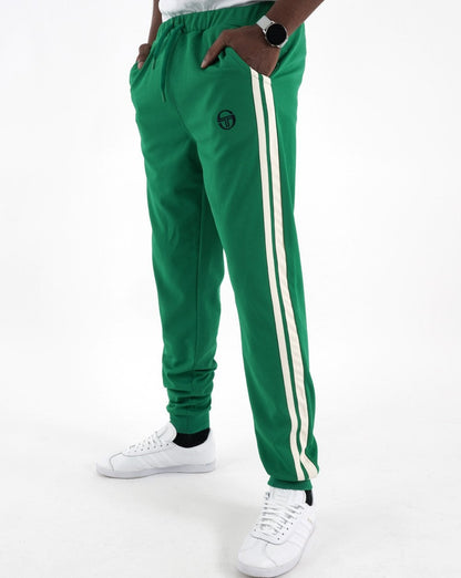 Sergio Tacchini 2-Streifen-Trainingshose Grün/Gardenia