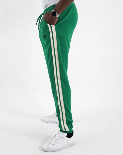 Sergio Tacchini 2-Streifen-Trainingshose Grün/Gardenia