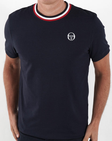 Sergio Tacchini Multi Ringer T Shirt Navy