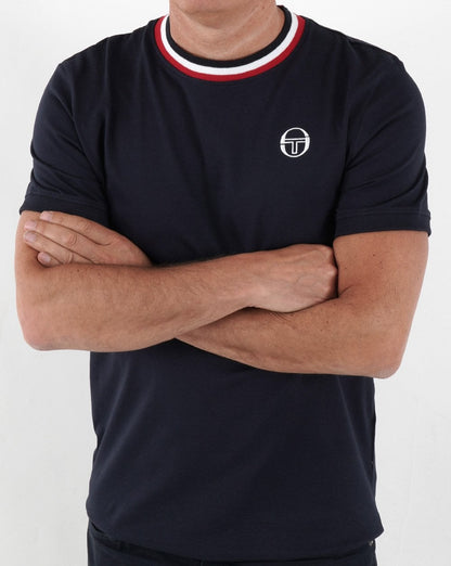 Sergio Tacchini Multi-Ringer-T-Shirt Marineblau