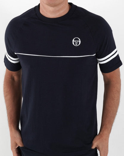 Sergio Tacchini Orion T-Shirt Marineblau/Weiß