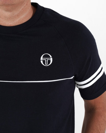 Sergio Tacchini Orion T-Shirt Marineblau/Weiß