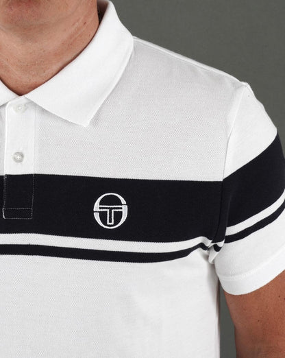 Sergio Tacchini Young Line Poloshirt Weiß/Marineblau