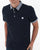 Pretty Green Gingham Collar Polo Shirt Navy