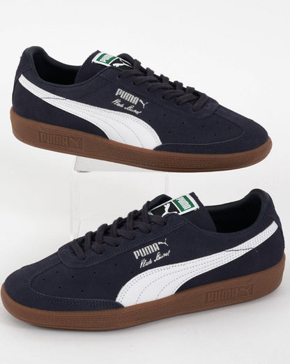 Puma Vlado Stenzel Wildledertrainer Marine/Weiß