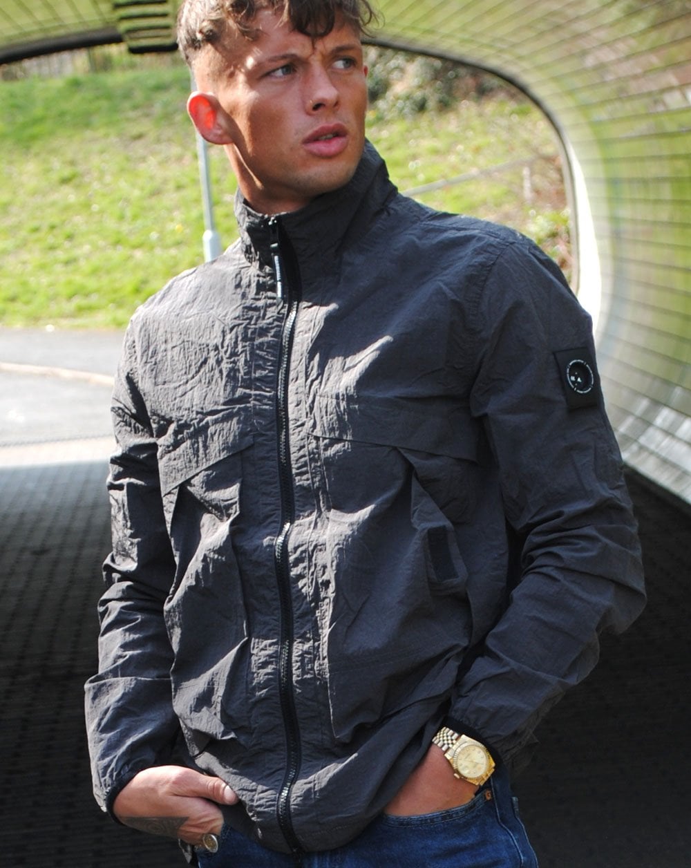 Marshall Artist GD Vele Overshirt Graphitgrau