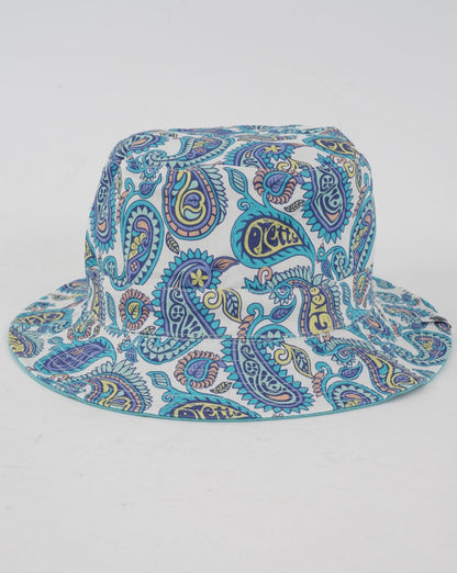 Pretty Green Campbell Wendbare Cricketmütze Paisley Blaugrün