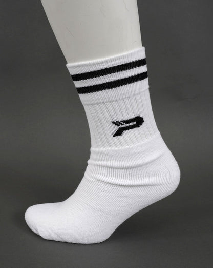 Patrick Stripe Mid Cut Socken, 3er-Pack, Weiß