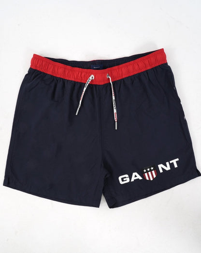 Gant Retro Shield Badeshorts, Marineblau