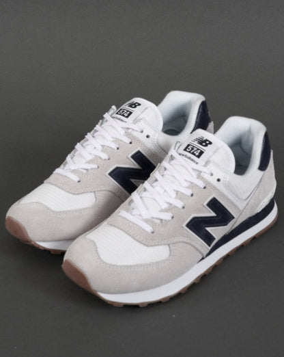 New Balance 574 Trainer Weiß/Marineblau