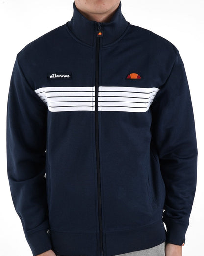 Ellesse – 5-Streifen-Trainingsoberteil, Marineblau/Weiß