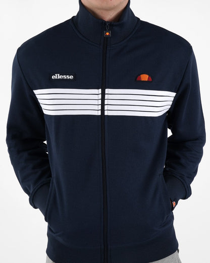 Ellesse – 5-Streifen-Trainingsoberteil, Marineblau/Weiß