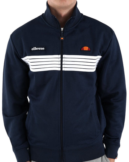 Ellesse – 5-Streifen-Trainingsoberteil, Marineblau/Weiß