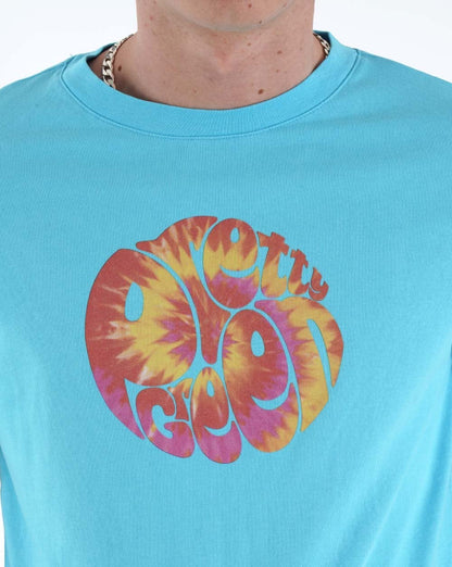 Pretty Green Tie Dye Logo T-Shirt Blau