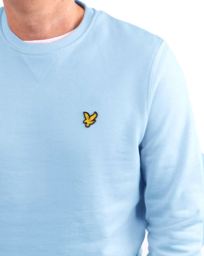 Lyle &amp; Scott Sweatshirt mit Rundhalsausschnitt, Hellblau
