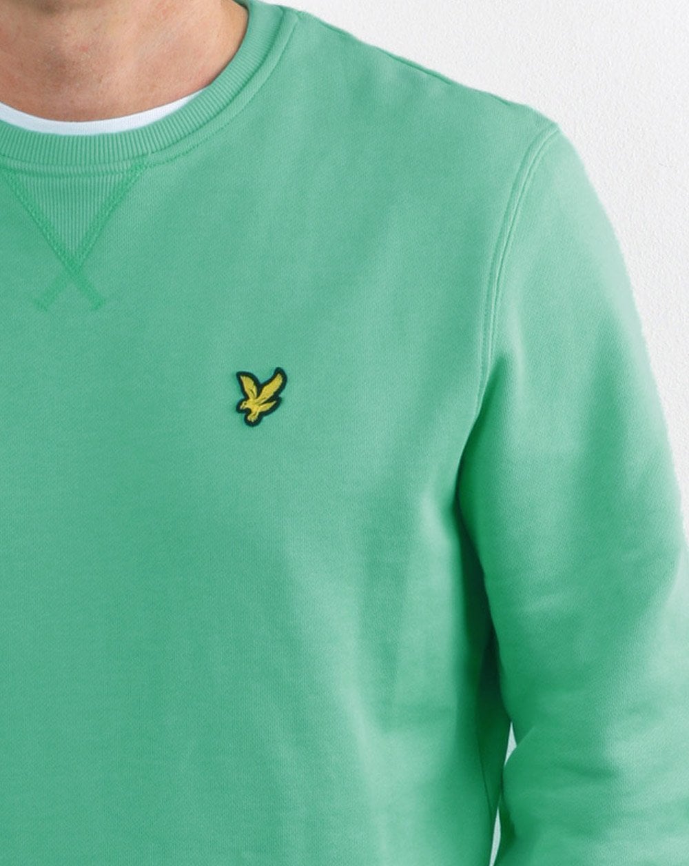Lyle &amp; Scott Sweatshirt mit Rundhalsausschnitt, Grün