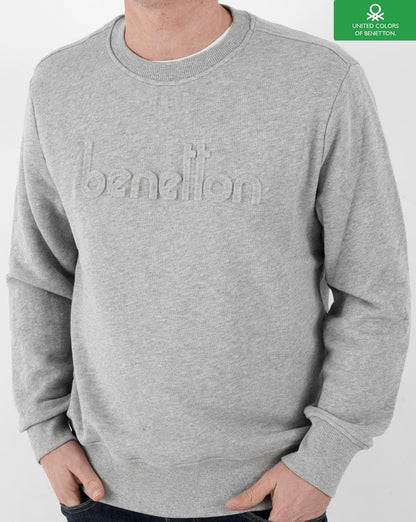 Benetton Logo Sweatshirt Grau