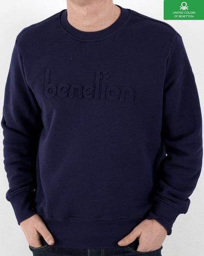 Benetton Logo Sweatshirt Marineblau