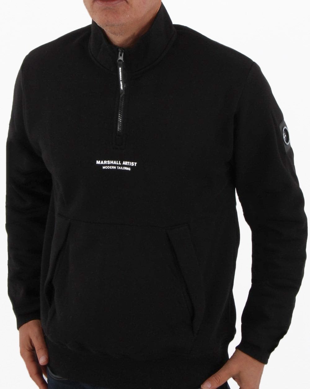 Marshall Artist – Siren – Sweatshirt mit halbem Reißverschluss, Schwarz