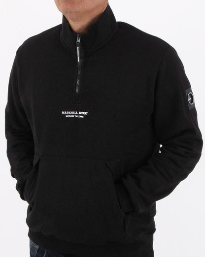 Marshall Artist – Siren – Sweatshirt mit halbem Reißverschluss, Schwarz