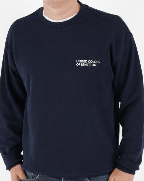 Benetton Logo Sweatshirt Navy