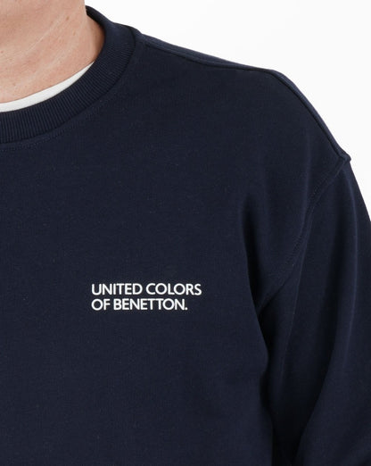 Benetton Logo Sweatshirt Marineblau