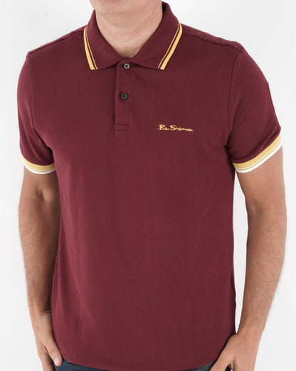 Ben Sherman Poloshirt Burgund