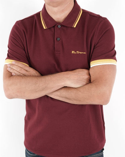 Ben Sherman Poloshirt Burgund