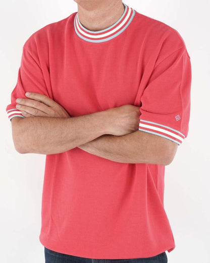 Gant T-Shirt mit Kontraststreifendetail Rosa