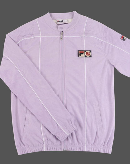 Fila Vintage – Terrinda Mk3 Pro Badge – Trainingsjacke in Pastellflieder