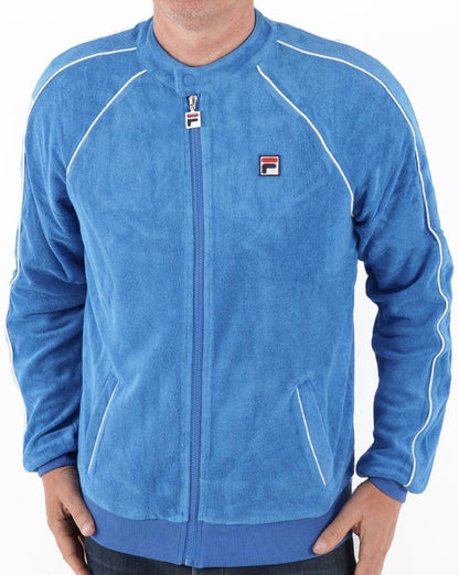 Fila Vintage Frottee-Trainingsjacke in Französischblau