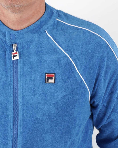 Fila Vintage Frottee-Trainingsjacke in Französischblau