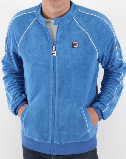 Fila Vintage Frottee-Trainingsjacke in Französischblau