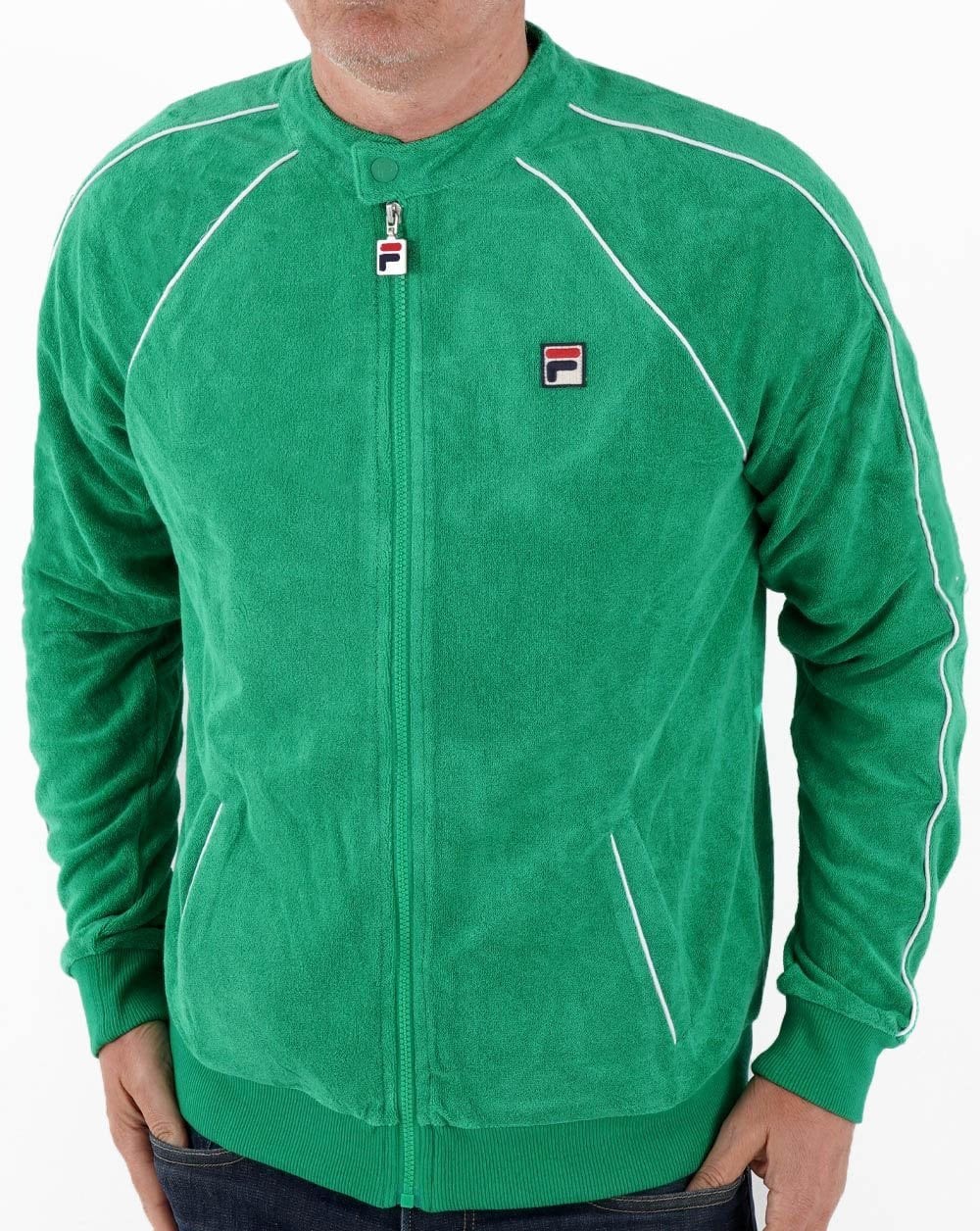 Fila Vintage Frottee-Trainingsjacke Grün