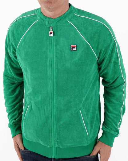 Fila Vintage Frottee-Trainingsjacke Grün