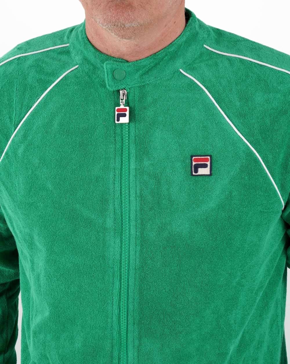 Fila Vintage Frottee-Trainingsjacke Grün