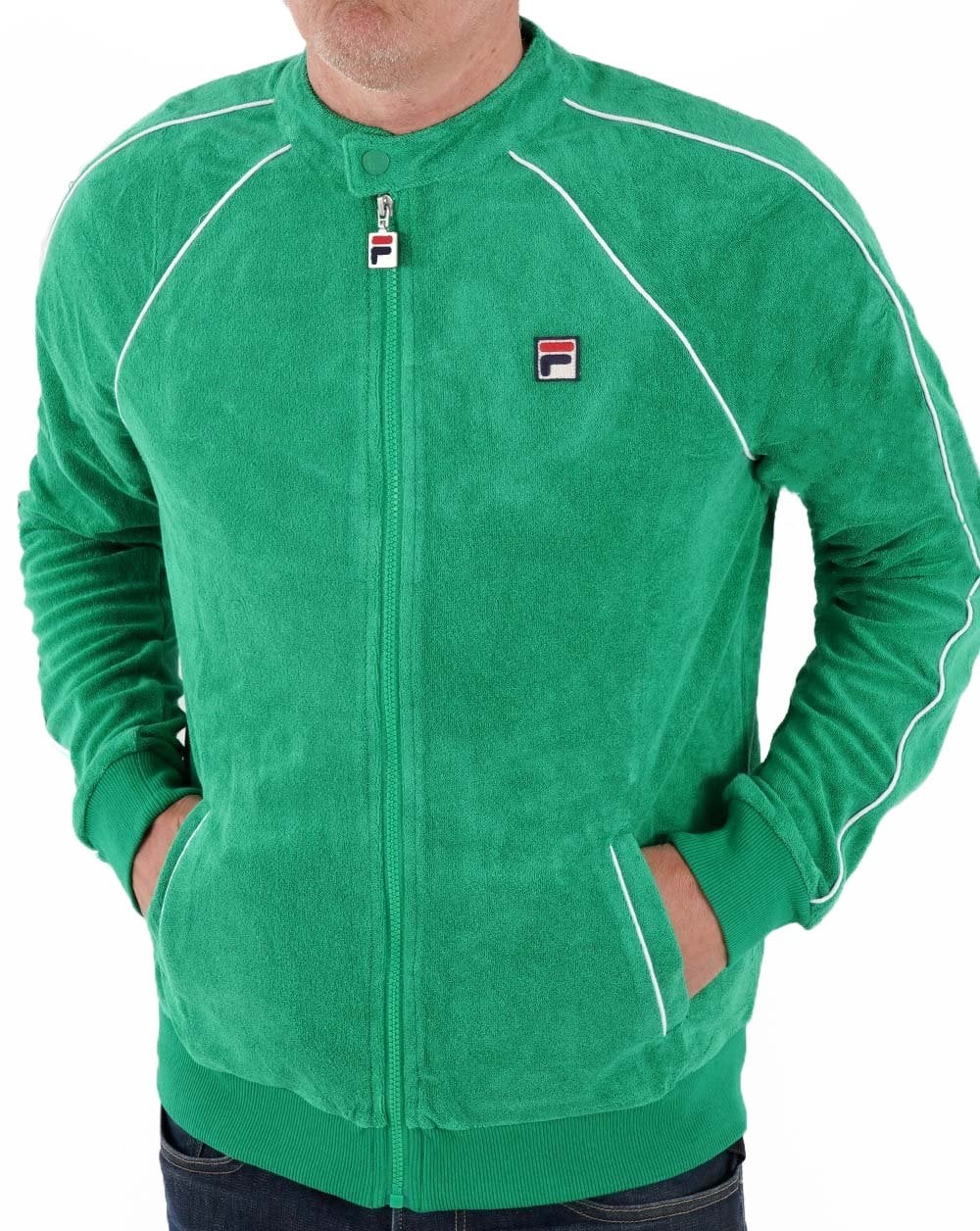 Fila Vintage Towelling Track Top Green