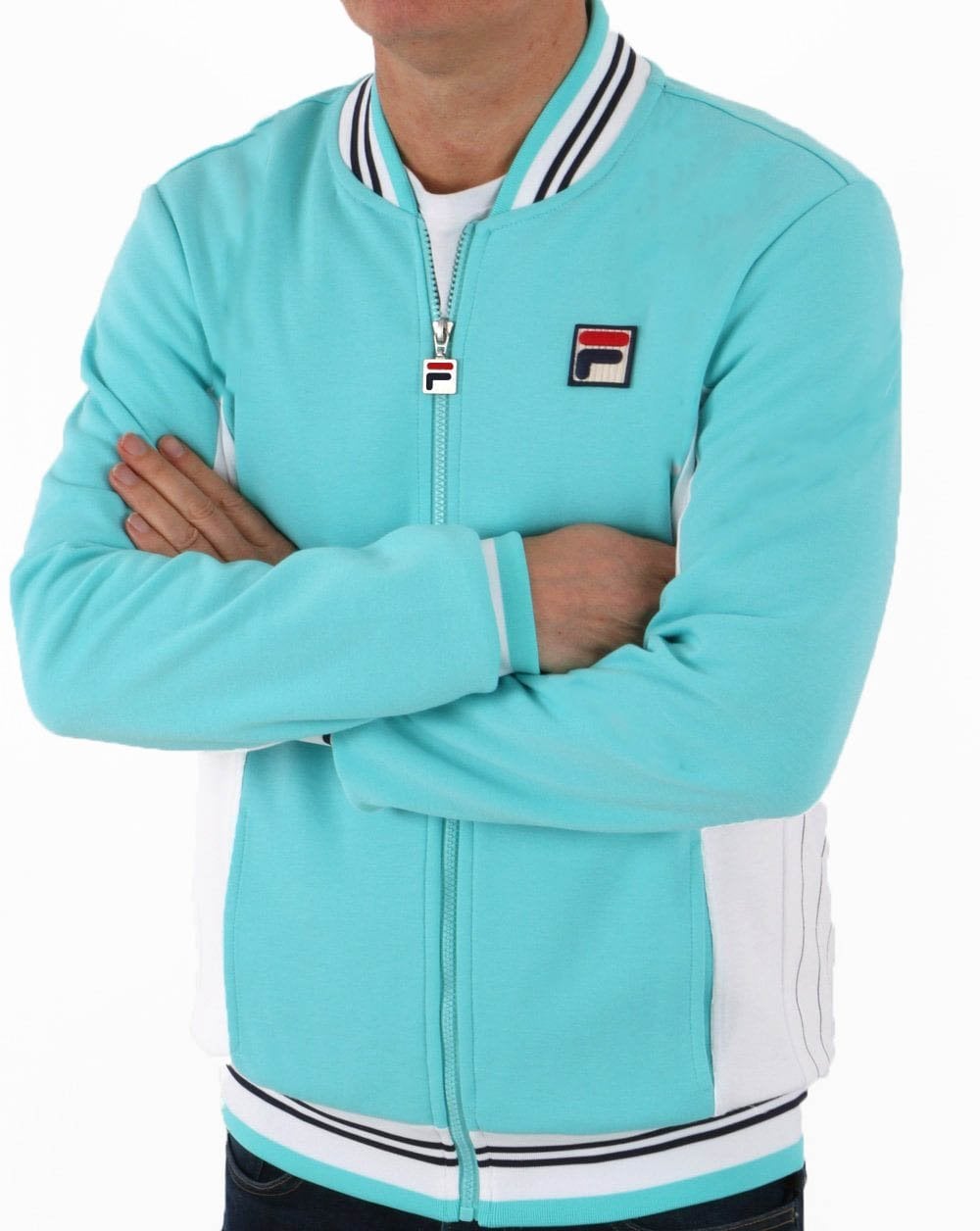 Fila Vintage Settanta Track Top Pro Badge Blau/Weiß