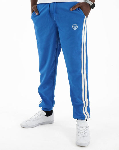 Sergio Tacchini 2-Streifen-Trainingshose Blau/Off-White