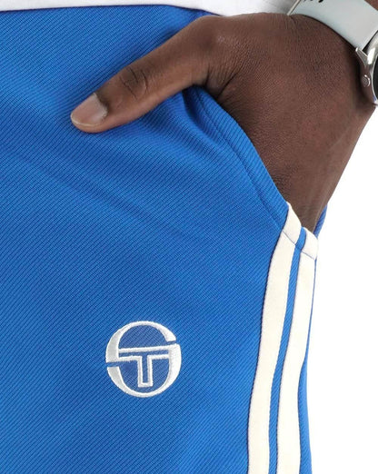 Sergio Tacchini 2-Streifen-Trainingshose Blau/Off-White