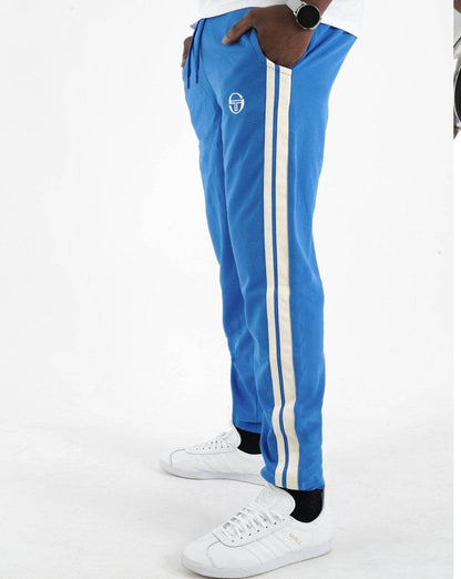 Sergio Tacchini 2-Streifen-Trainingshose Blau/Off-White