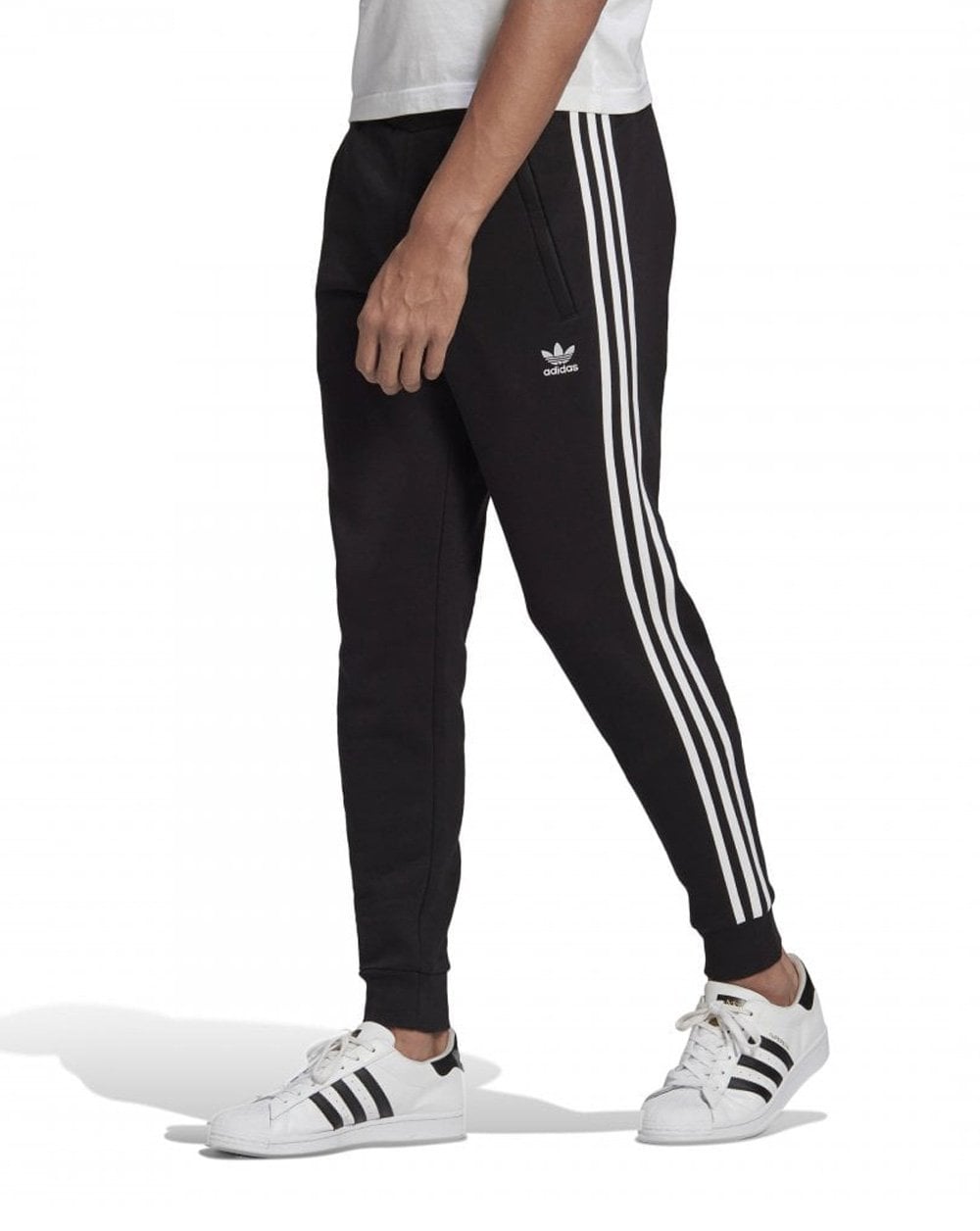 Adidas Originals – Schwarze Jogginghose mit 3 Streifen