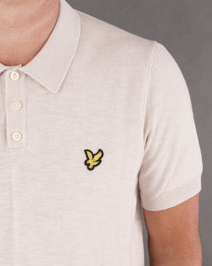 Lyle &amp; Scott Strick-Poloshirt in Hellnebel