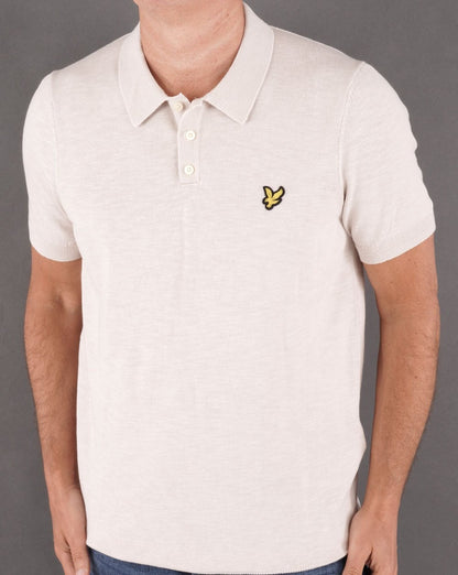 Lyle &amp; Scott Strick-Poloshirt in Hellnebel
