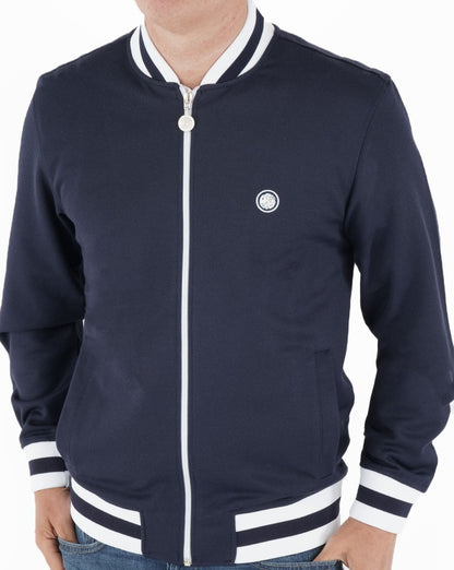 Pretty Green – Bomber-Trainingsjacke in Marineblau
