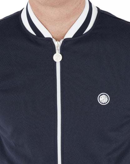Pretty Green – Bomber-Trainingsjacke in Marineblau