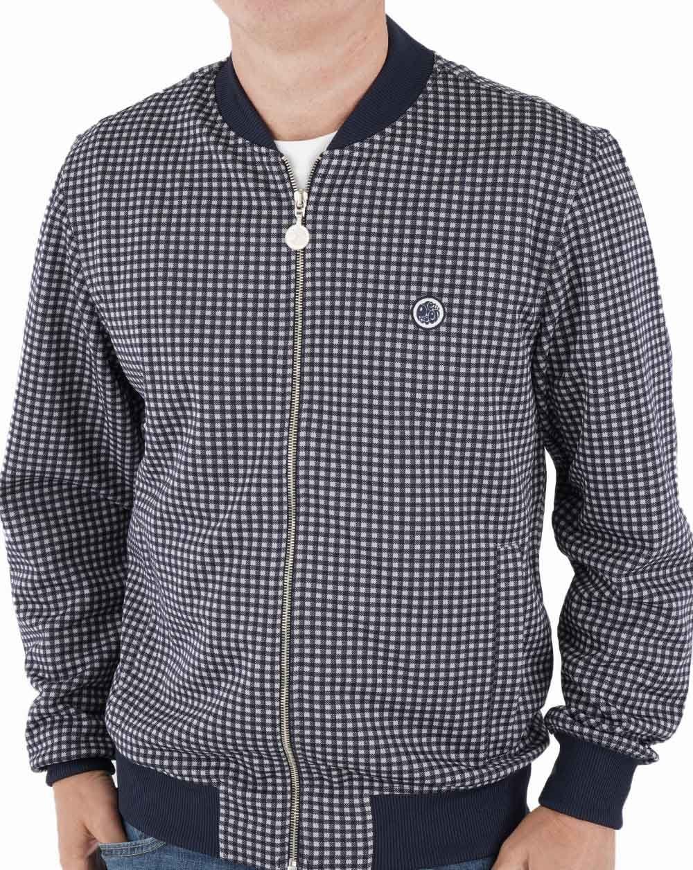 Pretty Green Gingham Jacke Blau