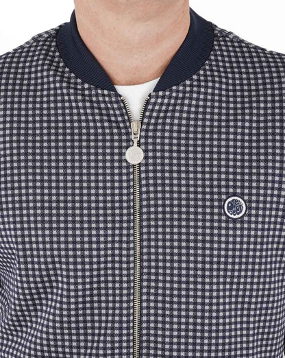 Pretty Green Gingham Jacke Blau
